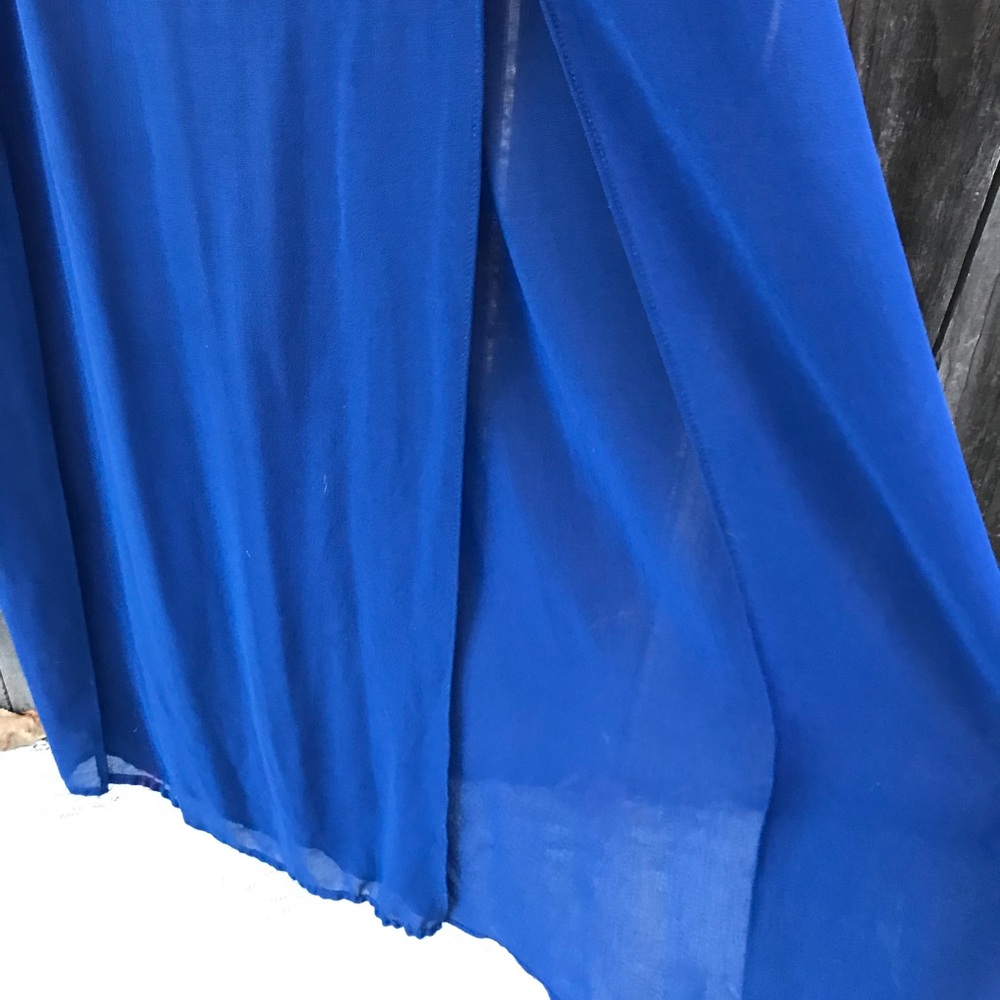 Circa 2014 Mediterranean Blue Halter, Maxi Dress, Size Medium - Picture 4 of 8